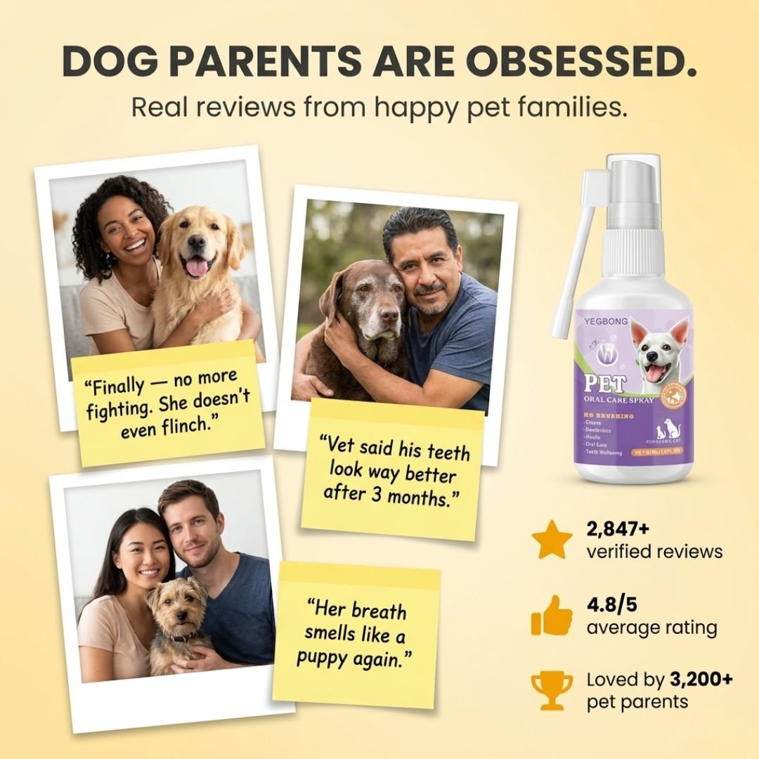 Dog dental spray customer reviews from happy pet parents