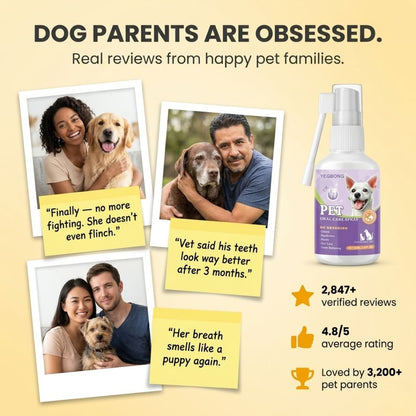 Dog dental spray customer reviews from happy pet parents