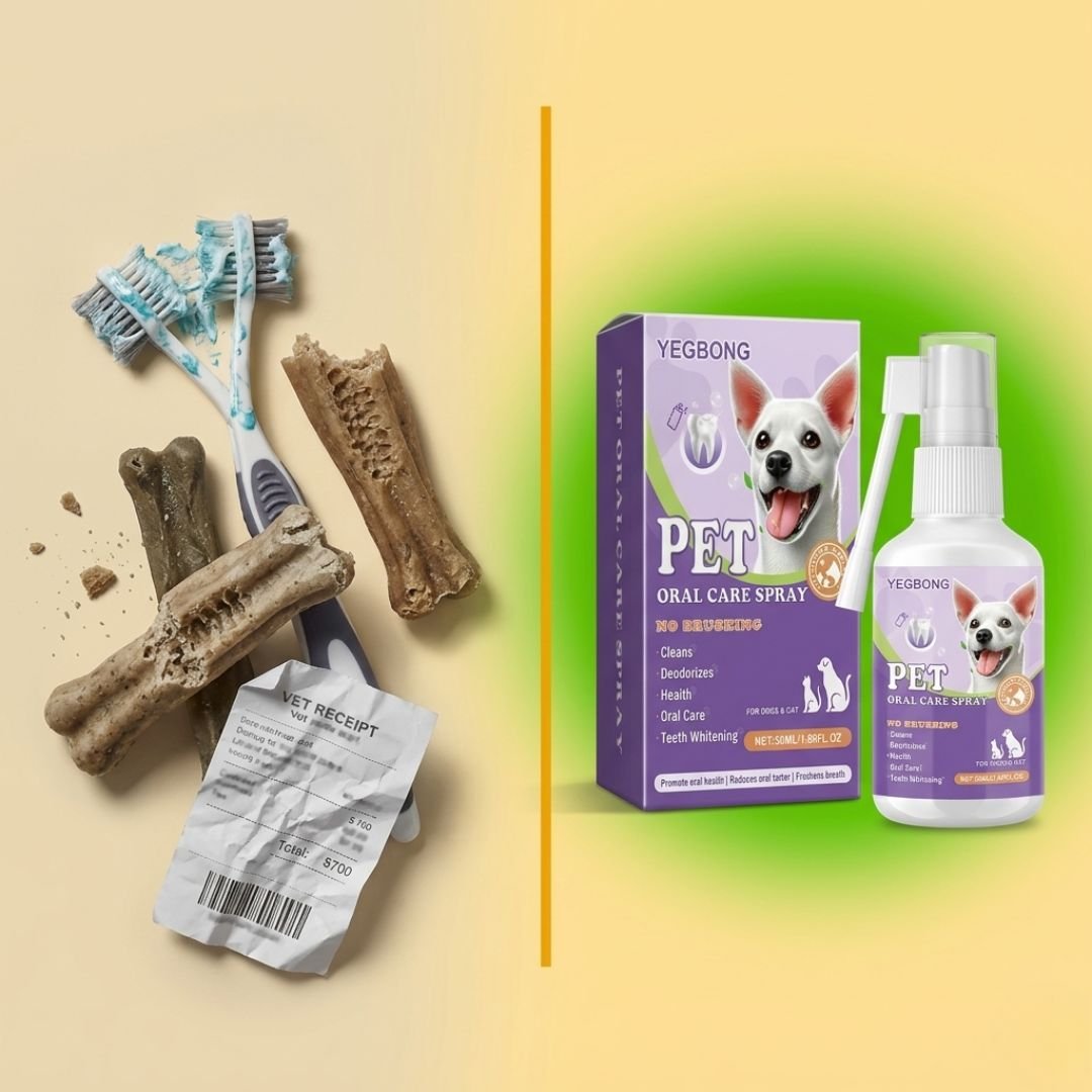 Dog dental spray for senior dogs — fresh breath without brushing
